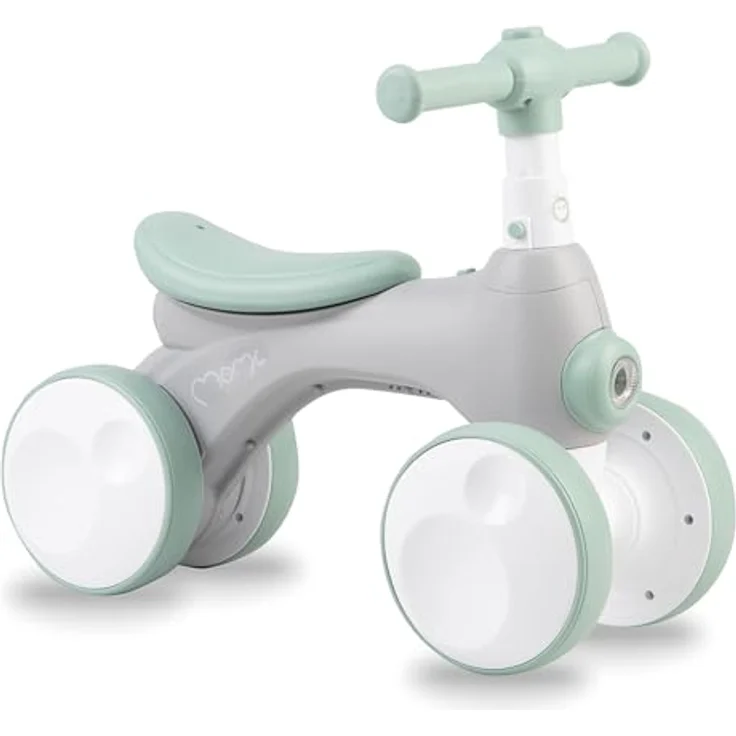 Momi Kinderlaufrad TOBIS für Kinder ab 2 Jahren, stabil mit Hupe, farbwechselnder Leuchte, pannensicheren Kunststoffrädern und Seifenblasen-Anlage, Grau – Bild 1