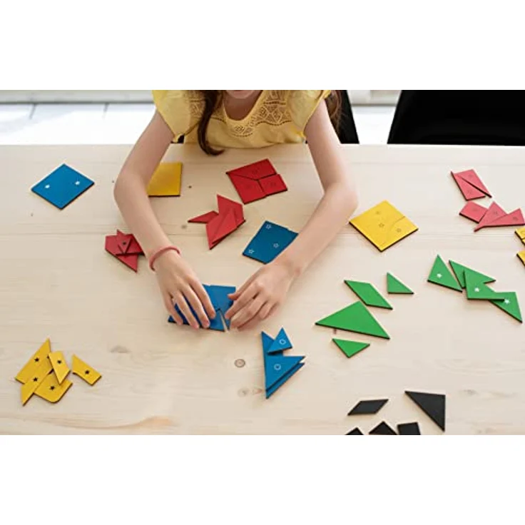 Westermann NIKITIN Neuauflage 2022, Lernspielset mit 68 Holzteilen und Spielvorlagenheft zur Förderung von Geometrie und Kreativität, bunt – Bild 2