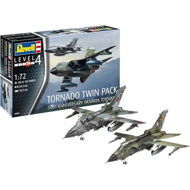 Revell 50th Anniversary Tornado Bausatz 1:72 - Militärflugzeug mit Detailtreue und Authentizität – Bild 1