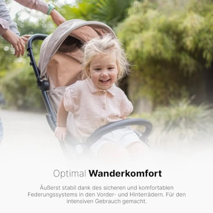 Hamilton by Yoop X1 Plus Kinderwagen - Modell 2023 - Leicht, verstellbar und wendig - Premium Buggy mit Einhand-Falttechnik - Belastbar bis 22 kg - Khaki – Bild 6