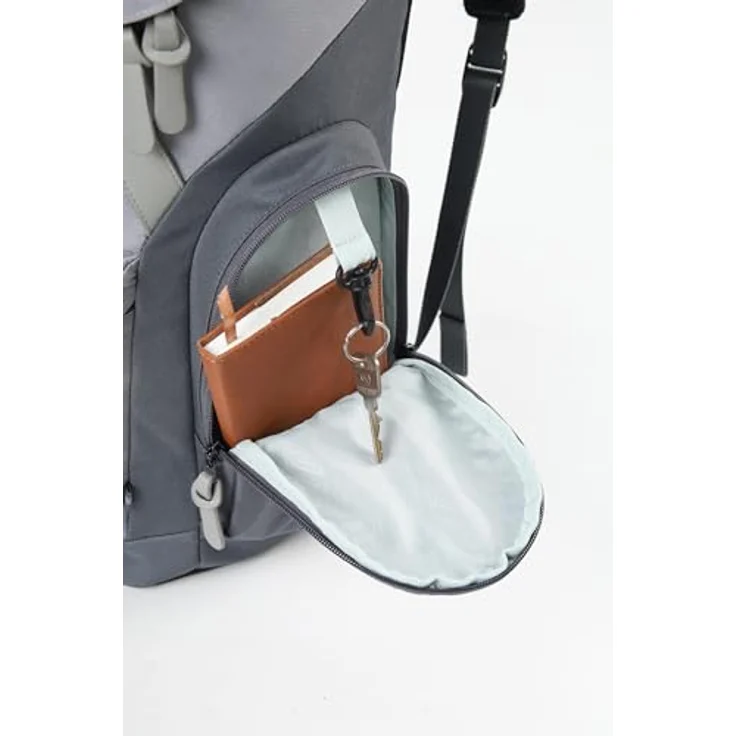 Nitro Daypacker Two Rucksack, Streetpack im Retro-Design mit 15" Laptopfach, ergonomischen Schulterstraps und Fleece-Gefüttertem Fach, schwarz – Bild 5