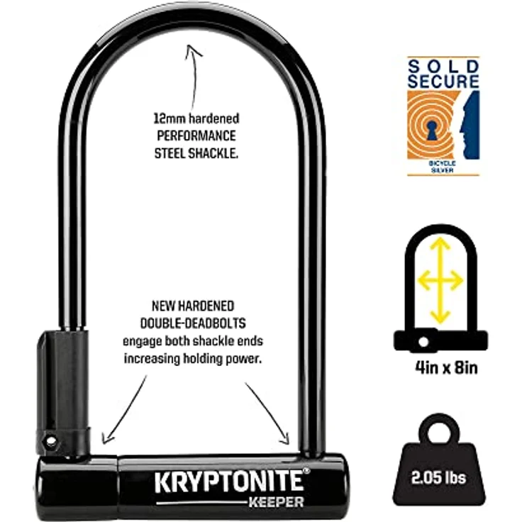 Kryptonite Keeper Schlösser Schwarz 120cm – Bild 3