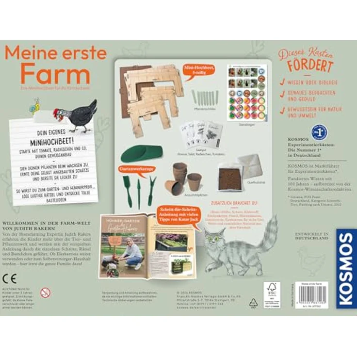 Kosmos Experimentierkasten Judith Rakers Meine erste Farm, Made in Germany, Mini-Hochbeet und interaktive Anleitung – Bild 7