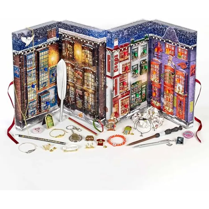 Harry Potter Diagon Alley Adventskalender, 24 Geschenke mit Accessoires und Schmuckartikeln