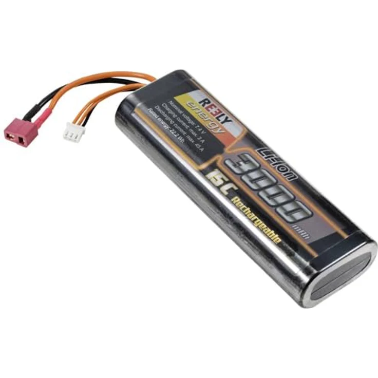 Reely Modellbau-Akkupack (LiIon) 7.4 V 3000 mAh, 2 Zellen, 15 C, Stick Hardcase – Bild 1
