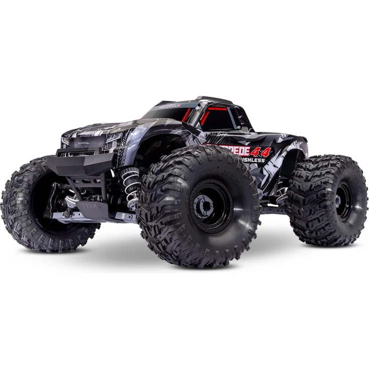 Traxxas Stampede 4X4 VX3 Brushless, Monstertruck Schwarz RTR mit 80 km/h Geschwindigkeit und Allradantrieb