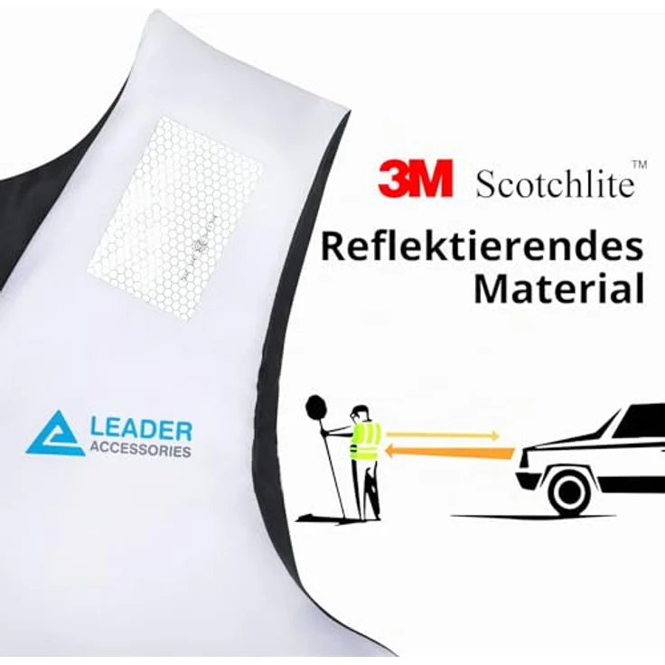 Leader International Schwimmhilfe für Erwachsene, Feststoffweste mit 40N Auftrieb, Weiß, Größe S (30-50kg) – Bild 5