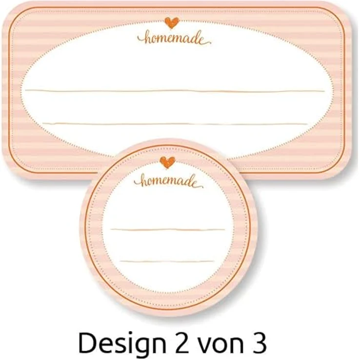 AVERY Zweckform 56820 Marmeladen Etiketten selbstklebend 50 Stück (Ø38mm/38x75mm, Aufkleber Marmeladenglas, Einmachen, Haushaltsetiketten ablösbar, Homemade, beschriftbar) Sticker auf Rolle – Bild 4