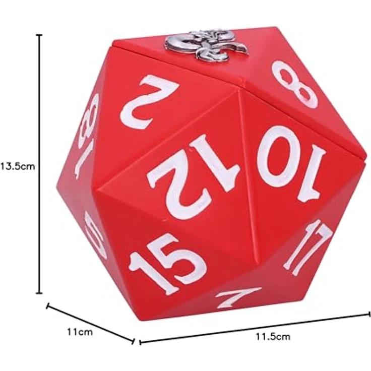 Nemesis Now Dungeons & Dragons D20-Würfel Aufbewahrungsbox, rotes Harz, 13,5 cm, offiziell lizensiert – Bild 10