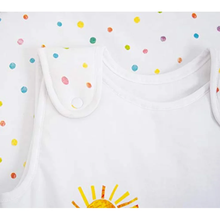 Herding RAUPE NIMMERSATT Baby-Schlafsack, 70 cm, Seitlich umlaufender Reißverschluss und Druckknöpfe, Weiß – Bild 4