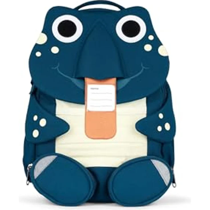 Affenzahn Kindergartenrucksack, Kindergartentasche mit gestickten Details, reflektierenden Elementen und flexiblem Stauraum, Blau – Bild 5