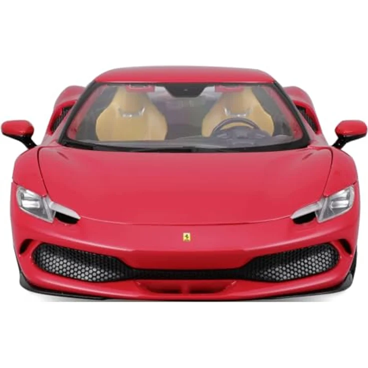 BBURAGO Ferrari 296 GTB R&P, Realistisches Automodell im Maßstab 1:18 mit öffnenden Türen und lenkbaren Rädern, offizielle Ferrari-Lizenz, empfohlen ab 3 Jahren – Bild 2
