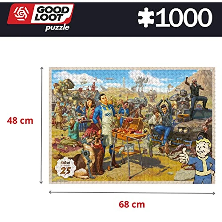 Good Loot Gaming Puzzle Fallout 25th Anniversary Puzzles Spiel-Artwork für Erwachsene Teenager Puzzlespiel mit 1000 Teilen Spielepuzzles Inspiriert Durch EIN Computerspiel 68,3 x 48 cm – Bild 5