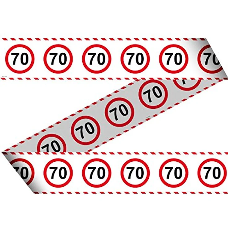 Folat 28470 - Absperrband - 15 m - Verkehrszeichen - Zahl 70 - 1 STK. – Bild 2