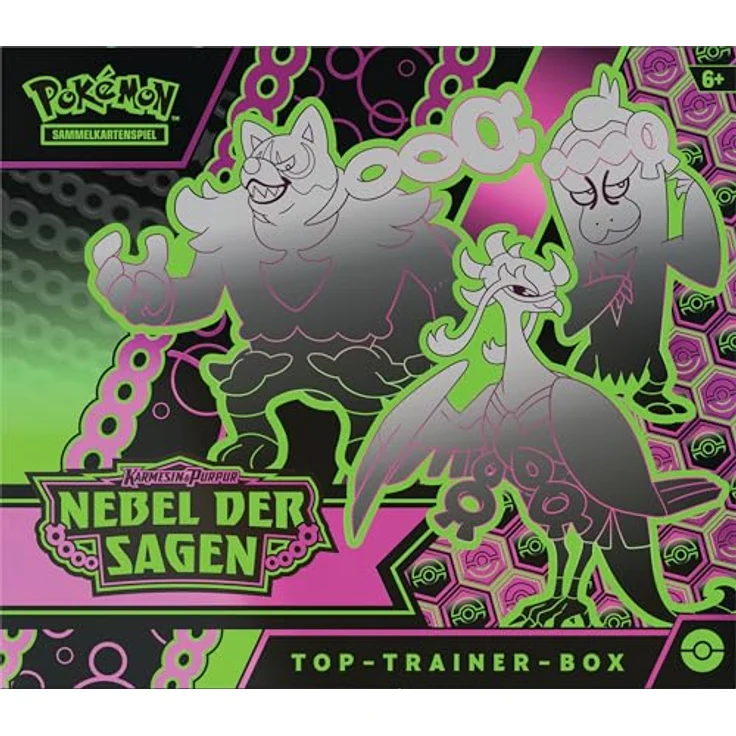 Nintendo Pokémon - Karmesin & Purpur Nebel der Sagen Top-Trainer Box (deutsch) - 9 Booster Packs – Bild 2