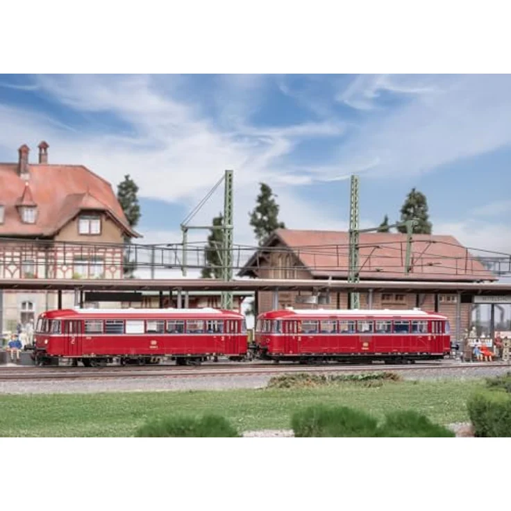 Märklin 038980 H0 Schienenbus BR 798+BR998 DB, digital mit Licht- und Geräuschfunktionen, purpurrot – Bild 3