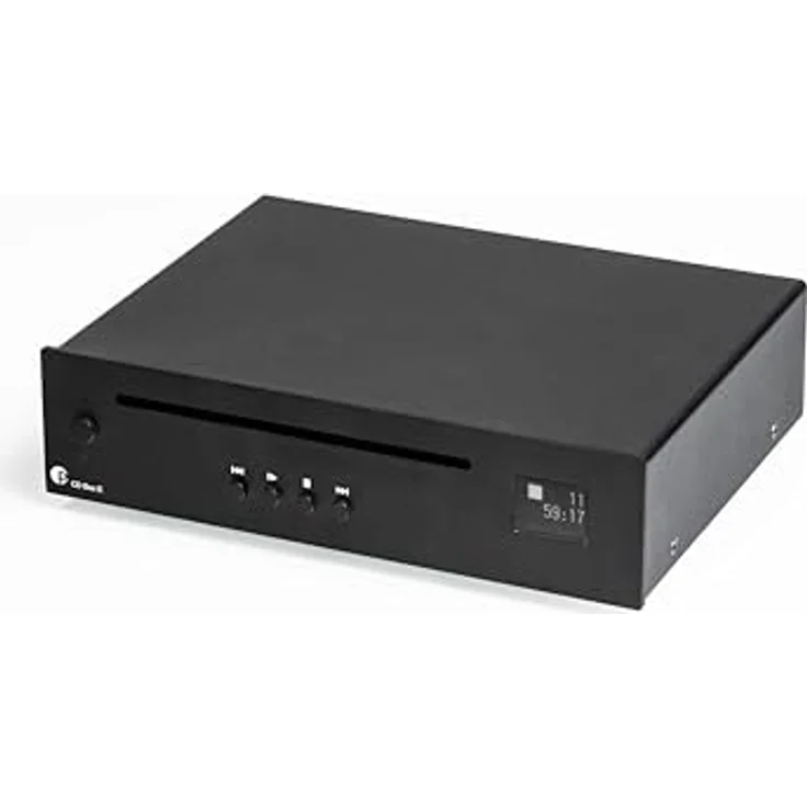 Pro-Ject CD Box E, Ultra kompakter CD-Player mit echtem Red Book CD-DA-Laufwerk, Aluminium-Frontpanel, RCA-Ausgang, Schwarz – Bild 2
