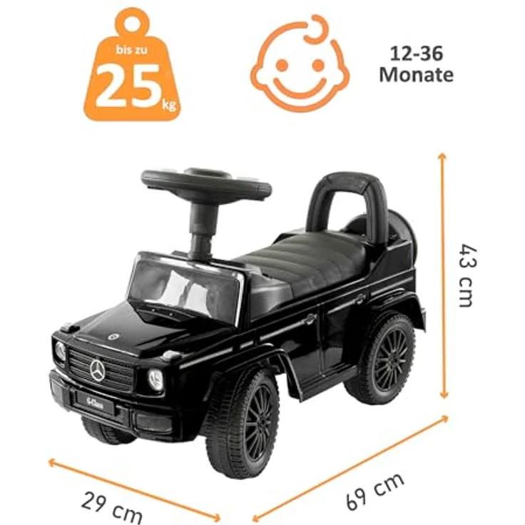 Lemodo Rutscherauto Mercedes G350d, Babyrutscher mit leisen Kunststoffrädern, hochwertiges Kinderfahrzeug, Rutschauto – Bild 5