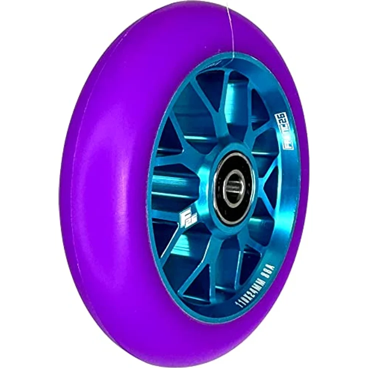 Fantic26 Stuntscooter Fantic26 Spy7 Stunt-Scooter Rolle 110mm Abec11 Türkis/Pu Lila, Aluminium 6061-T6, ABEC-11 Kugellager – Bild 3