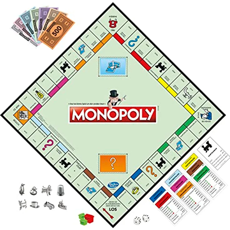 Monopoly Spiel, Familien-Brettspiel für 2 bis 6 Spieler, ab 8 Jahren für Kinder, mit 8 Spielfiguren (Figuren können variieren), ab 8 Jahren – Bild 6