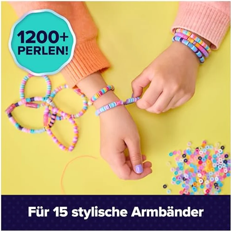 Spin Master Cool Maker Stack'd Heishi Armband Studio, Kreativset zur Herstellung von individuellen Perlenarmbändern mit Perlenstift und automatischem Auffädeln – Bild 3