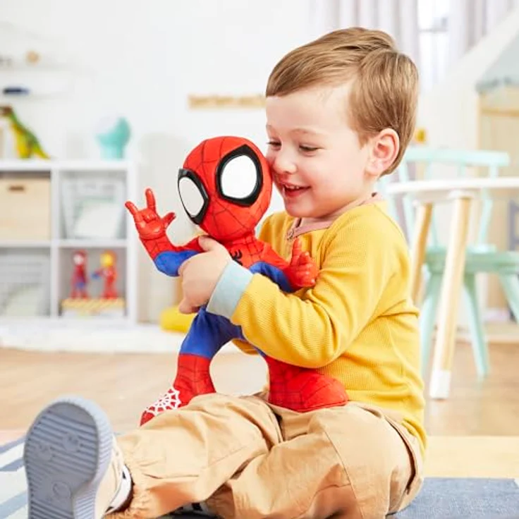 Hasbro Marvel Spidey und seine Super-Freunde Tanz- & Krabbelspaß Spidey Hörspielfigur mit fünf Soundeffekten und zwei Liedern, mehrfarbig – Bild 5