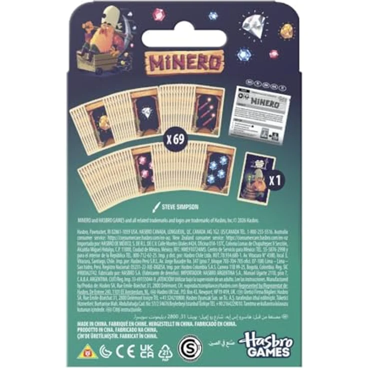 Hasbro Gaming Minero Kartenspiel - Schnelles Strategie-Spiel für 2 bis 5 Spieler, ab 8 Jahren, Spielzeit 20 Min. – Bild 4