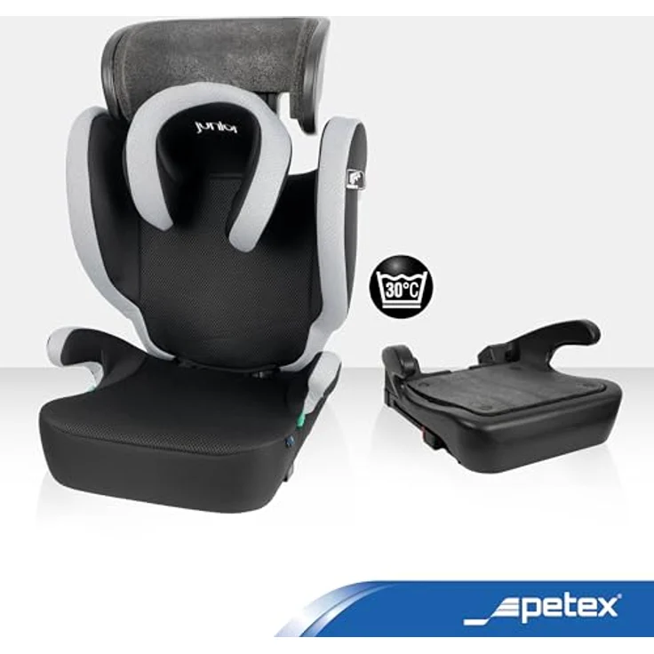 Petex Basic Plus 1601, Kindersitz nach ECE R129/i-Size Norm, grau HDPE, einfache Befestigung mit Fahrzeuggurt – Bild 5