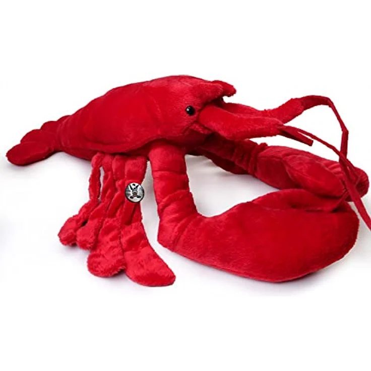 Kuscheltiere.biz Hummer rot Kuscheltier Krebs Zehnfußkrebs Plüschtier Plüschhummer Marus - Hochwertiger Polyesterplüsch, realistisches Design, 38 cm Länge, waschbar bei 30°C – Bild 3