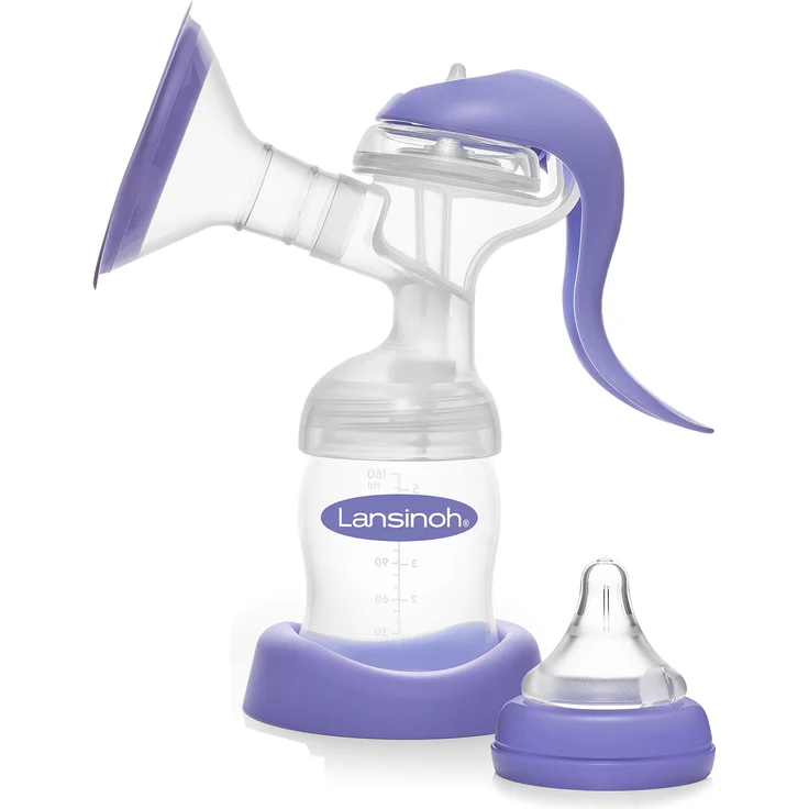 Lansinoh Handmilchpumpe Weithals 1 St Pumpe, für leichtes Abpumpen der Muttermilch