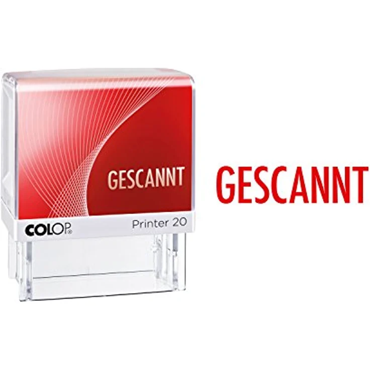 COLOP Stempel Printer 20/L Gescannt, selbstfärbend, mit fertigem Lagertext in Rot – Bild 2