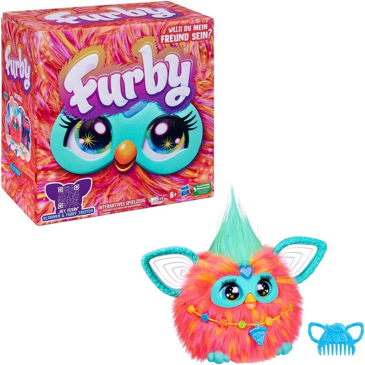 Hasbro Plüschfigur Furby, orange - Interaktives Spielzeug mit 5 Modi und über 600 Sätzen – Bild 1