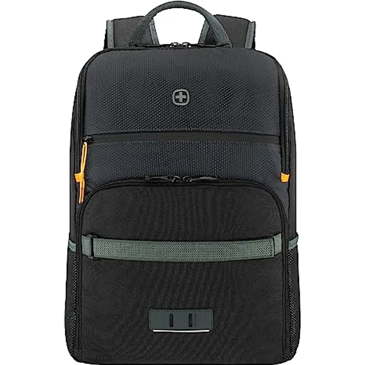 WENGER NEXT 23, Move, Gravity Black, Schwarz, 33cm x 45cm x 21cm, Schwarzer Rucksack