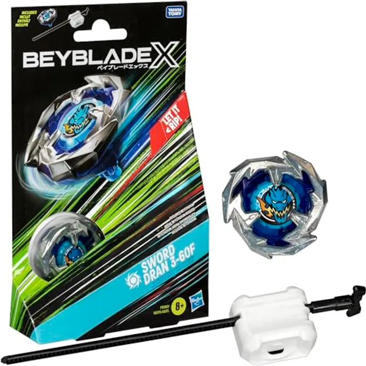 Hasbro Beyblade X Sword Dran 3-60F, Starter Pack mit X-Celerator Beschleunigungssystem, Angriffstyp und austauschbaren Teilen