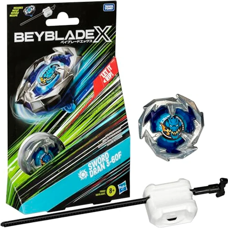 Hasbro Beyblade X Sword Dran 3-60F, Starter Pack mit X-Celerator Beschleunigungssystem, Angriffstyp und austauschbaren Teilen – Bild 1