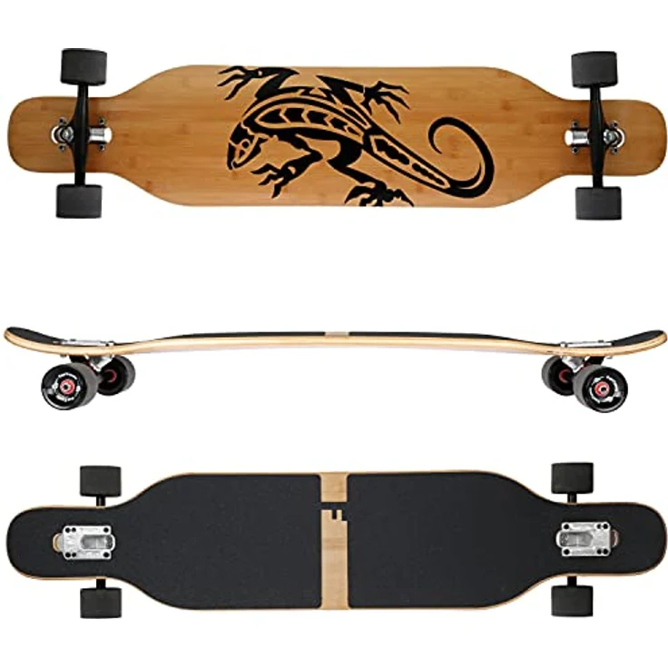 FunTomia Longboard Flex3 Drop Through Cruiser Complete Board Mach1 Speed Bearings T-Tool – Bild 2