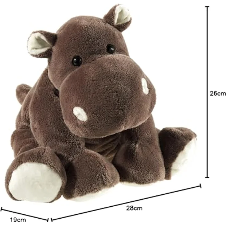 Heunec 277977 MISANIMO Hippo sitzend 28 cm, braun – Bild 3