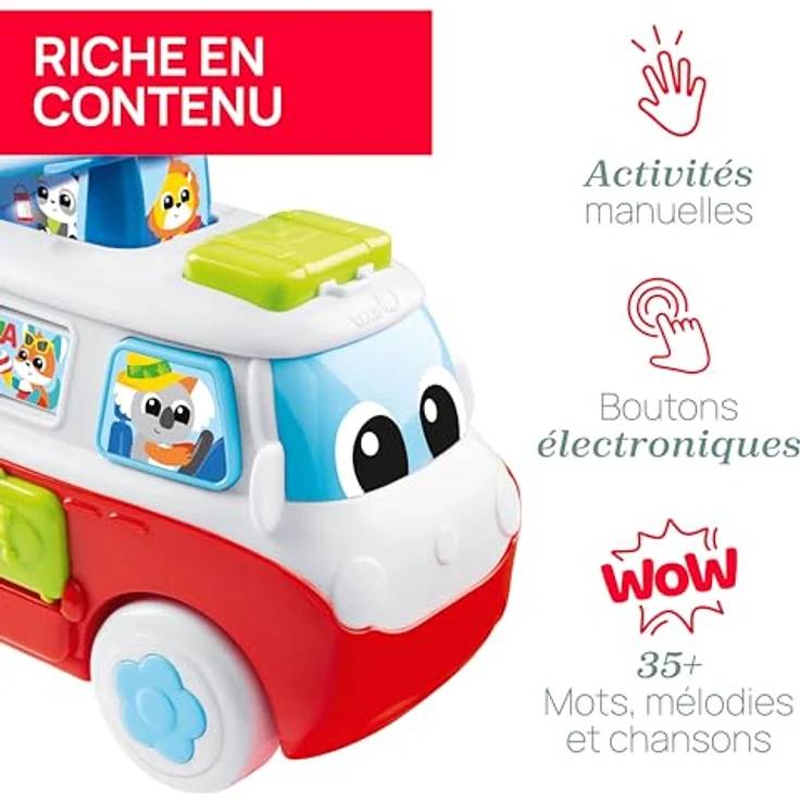 Chicco Van Life, zweisprachiges Lernspielzeug Wohnmobil mit 6 interaktiven Tasten, Melodien und Geschichten auf Italienisch und Englisch, für Kinder von 1-3 Jahren – Bild 3