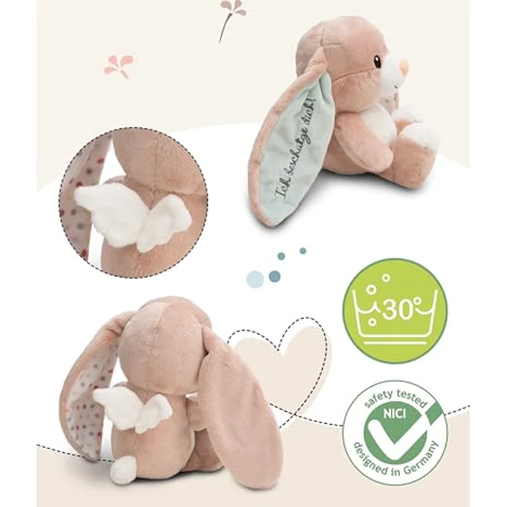 NICI Kuscheltier Hase Fjella Ich beschütze Dich 25cm - rosa - Stofftier aus weichem Plüsch, niedliches Plüschtier zum Kuscheln und Spielen, für Kinder & Erwachsene, tolle Geschenkidee – Bild 3