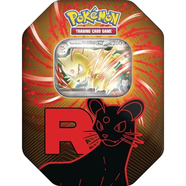 Pokémon Tin-Box Team Rocket – Snobilikat-ex, inklusive 1 holografischer Promokarte & 4 Boosterpacks – Bild 1