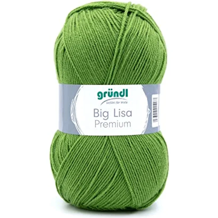 Gründl Big Lisa Premium (Strick- & Häkelgarn mit wollartigem Charakter aus 100% Polyacryl, 250 g / 665 m, Nadelstärke: 3,5-4,5, 1 x 250 g), Grün – Bild 1