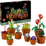 LEGO Icons Mini Pflanzen, 9 künstliche Blumen zum Bauen, Botanical Collection Sammel-Set für Erwachsene, Geschenk für Sie & Ihn zum Valentinstag, Wohndeko mit baubarem Terrakotta-Topf 10329