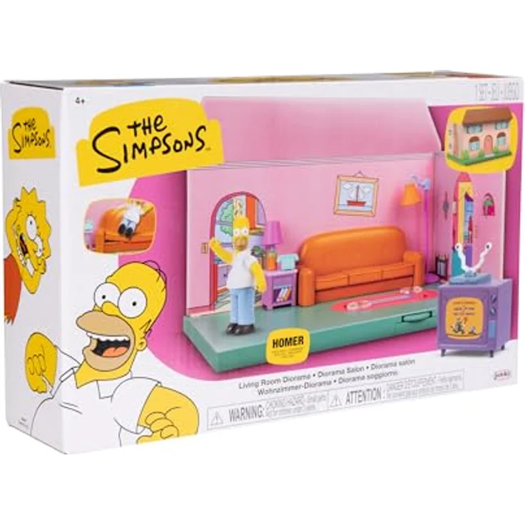 Jakks Pacific Simpsons Minifiguren Spielset Wohnzimmer, Diorama mit Zubehörteilen und ikonischem Design – Bild 7