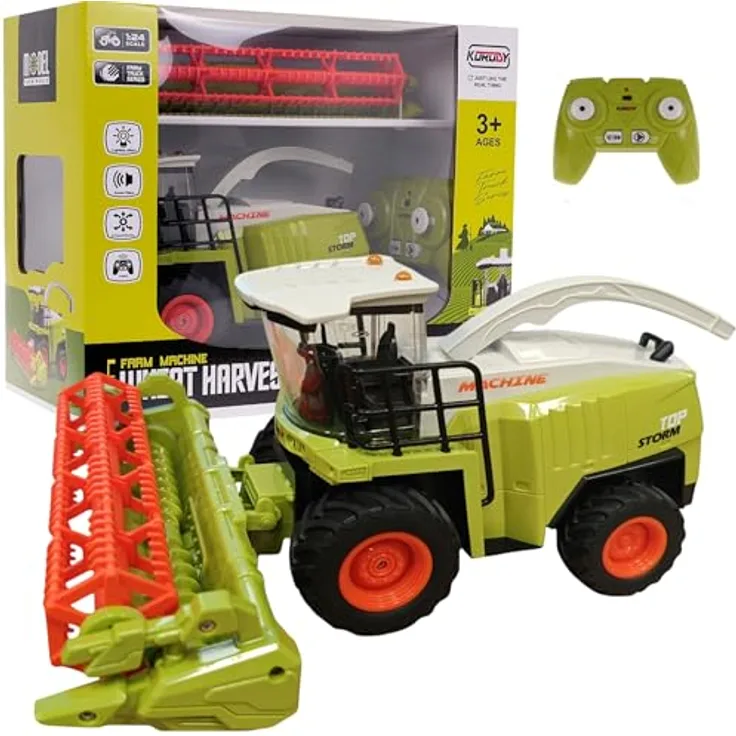 COIL RC-Mähdrescher Traktor 6611 - Ferngesteuertes Bauernhofspielzeug für Kinder, 1:24, 2,4 GHz, mit Licht und Sound, Robustes ABS-Material, Interaktives Lernspielzeug, Ideal für Kinder ab 3 Jahren