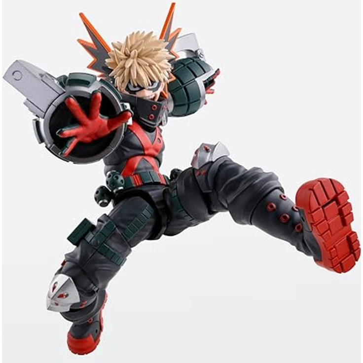 TAMASHII NATIONS My Hero Academia Katsuki Bakugou, S.H.Figuarts Actionfigur ca. 14,5 cm mit austauschbaren Händen, Gesichtern und Explosionseffektteilen – Bild 3