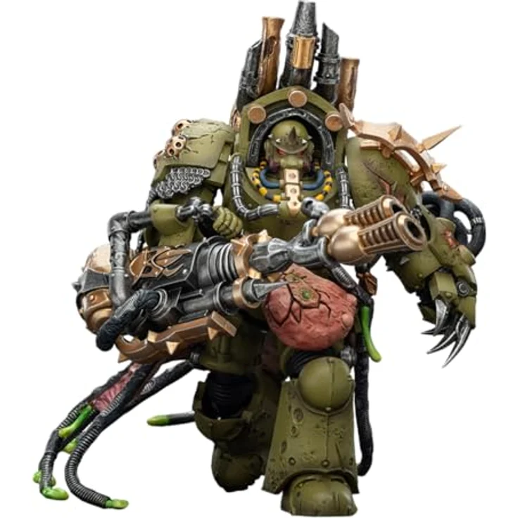 JOYTOY Warhammer 40,000 Actionfigur Death Guard Lord of Virulence, 14 cm mit Power Fist und Twin Plague Spewer – Bild 4