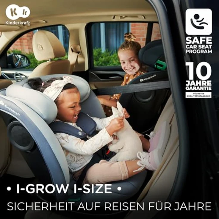 KinderKraft I-Grow, Reboarder Kindersitz gemäß ECE R129/i-Size, drehbar 360°, Neigungsverstellung, für Kinder von 40-150 cm – Bild 3