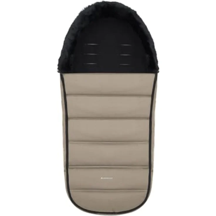 Kikka Boo Fußsack Urban, Kinderwagen Fußsack mit Reißverschluss und Steppdesign, beige, wasserabweisend, ideal für 3- oder 5-Punkt-Gurtsysteme – Bild 2