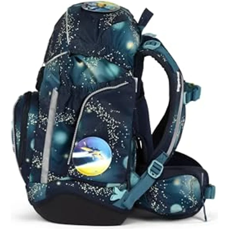 ergobag pack Schulranzen Set (6-tlg.), ergonomisch, anpassbar, mit bunten Kletties – Bild 3