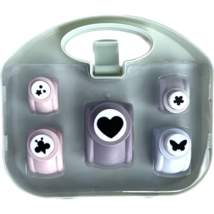 Lulubug Stanzer Set, 5 Motivstanzer "Tiere", 3 Größen | stabiler Ausstanzer für Papier bis 250 GSM, ideal für Scrapbooking, DIY, Einladungen